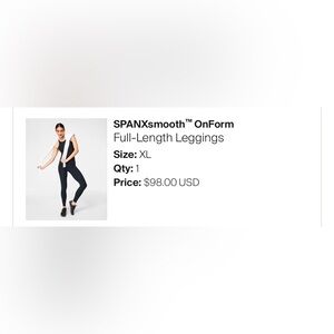 SPANXSmooth OnForm Black Full-Length Leggings